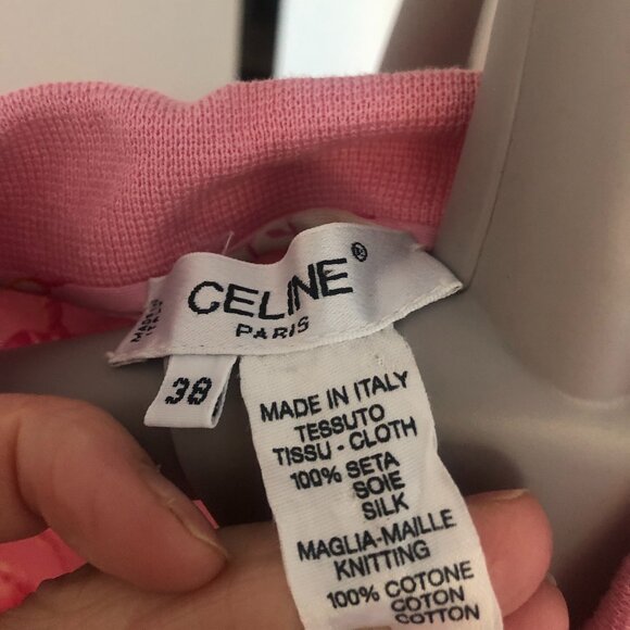 Vintage Celine Silk Twill Shirtdress - Picture 6 of 7